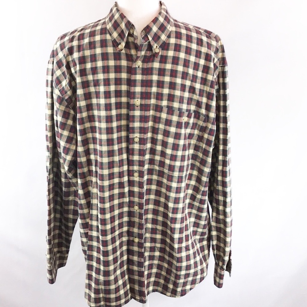 Mens Bugle Boy Company Plaid Long Sleeve Shirt